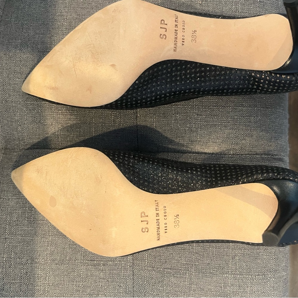 Sarah Jessica Parker SJP Black Sparkly Women's Heels - Picture 9 of 10